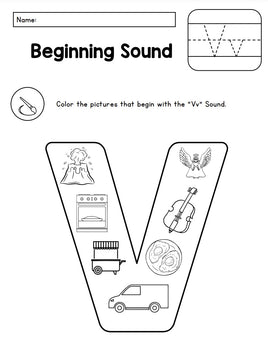 🎨 A-Z Beginning Sounds Alphabet Coloring Set – Fun Phonics Practice!