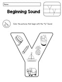 🎨 A-Z Beginning Sounds Alphabet Coloring Set – Fun Phonics Practice!