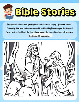 Thankful Hearts  Gratitude Journal - Bible Story Jesus Healing