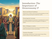 Deuteronomy 17: Teachings for God's People