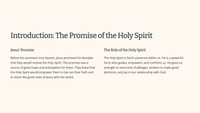 The Outpouring of the Holy Spirit: A Study of Acts 2