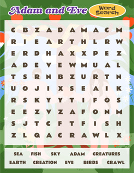 Adam and Eve wordsearch