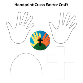 Easter Craft Coloring - Handprint Craft