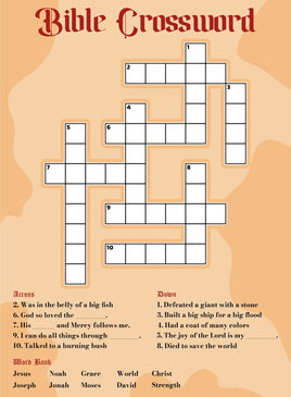 Bible Crossword Puzzle - Verses (Copy)