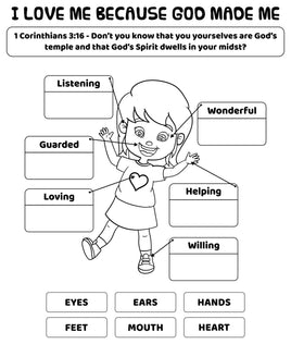 I love God because he made me Special Coloring