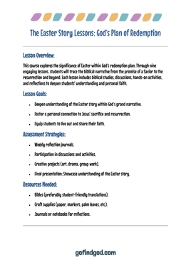 GFG 2025 Easter Unit (Full Course ) - 9 Lessons