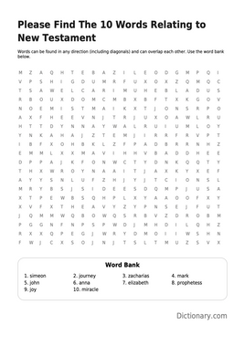 New Testament Word Search 22