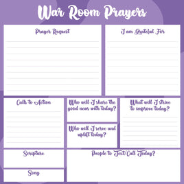 Purple war room-prayer-journal