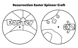 Easter Craft & Coloring- Resurrection Easter Spinner